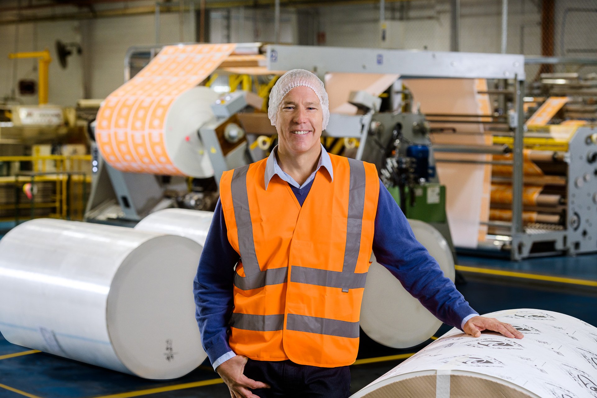 Image of Conrad Groenewald in Adelaide manufacturing facility 